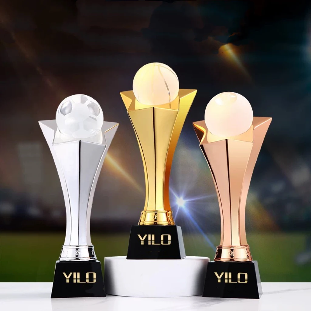 Профессиональный Чемпионат Хрустальный баскетбольный трофей Золотой Серебряный Бронзовый полимерный Глобус спортивное событие хрустальный награда