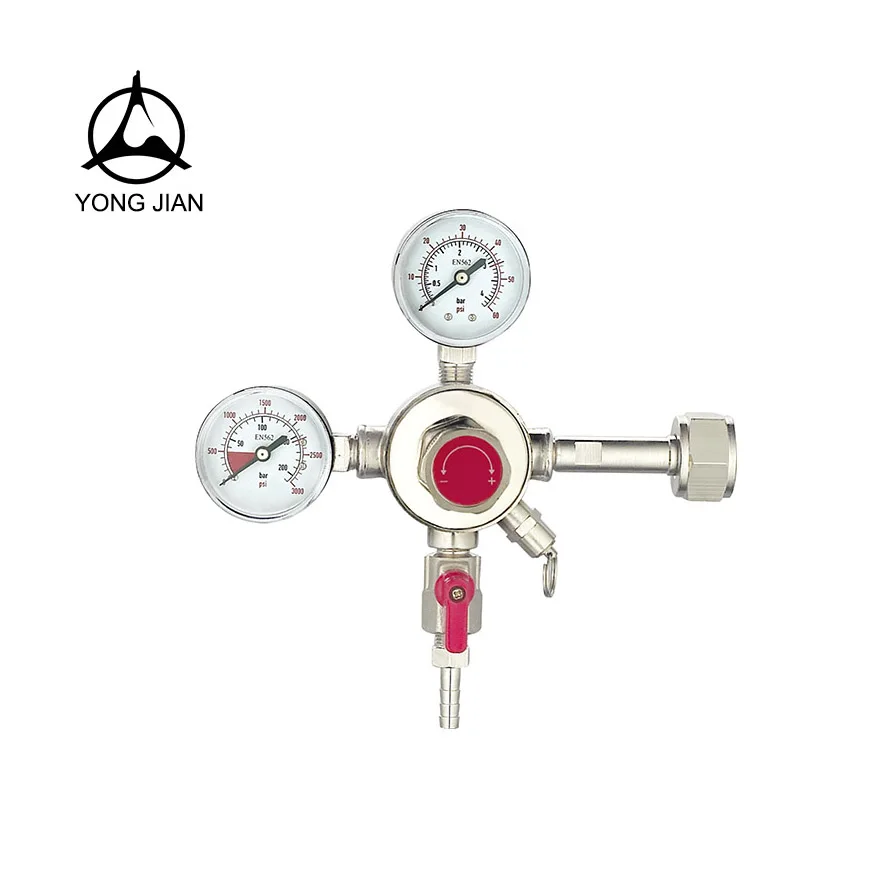 The factory manufactures the main double gauge beer carbon dioxide regulator