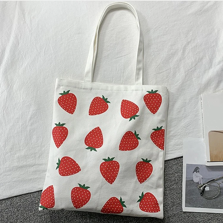 Personalized fashion lady shopping bag eco friendly reusable foldable cotton canvas canvas tote bag
