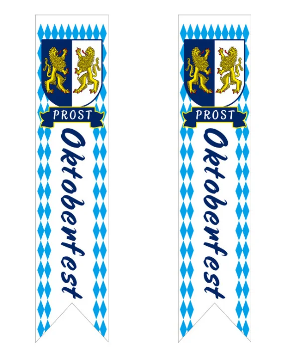 Amazon Germany Munich Oktoberfest decorative pull flag  Bavarian blue and white checkered triangle flag hanging flag