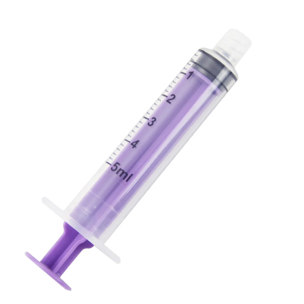 Medical Plastic Syringe Sterile Disposable Syringe 5ml 3ml Needle Free Science Laboratory, Feeding Pets