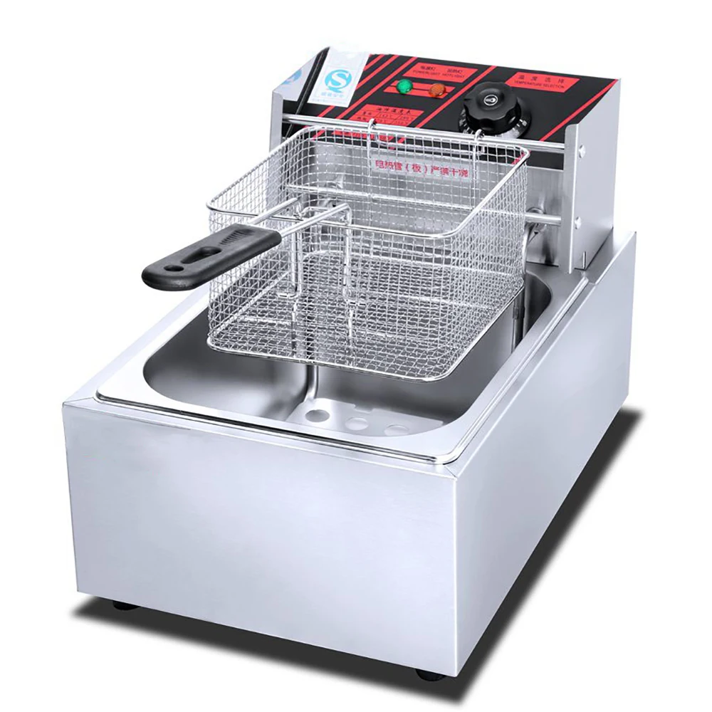 Commercial Electric Fryer Single and Double French fries fried chicken fried Equipment 2.5KW