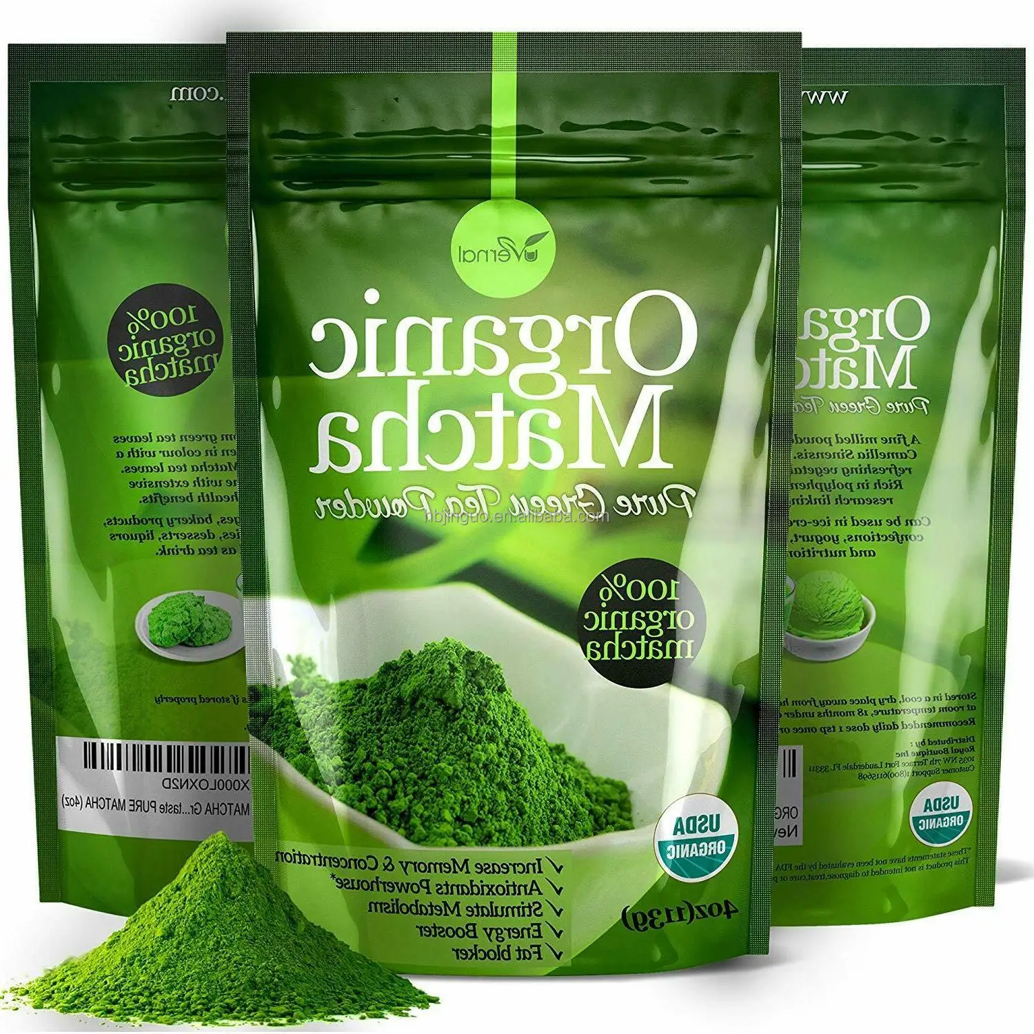 Dropship 100g Private Label High Quality EU Certified Japan Matcha Green Tea Face Powder Japanese Natural Slimming tea