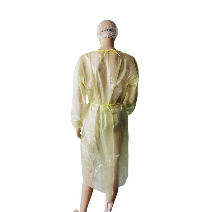 CE ISO13485 Level 2 medical non-woven disposable isolation gown coverall PE coated Spunbond Polypropylene visitor gown