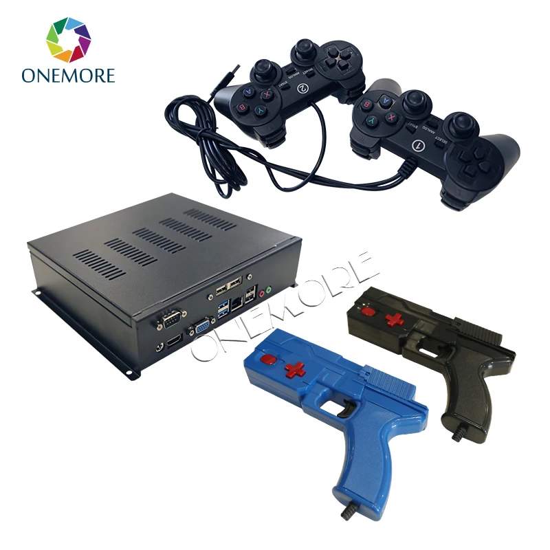Light Gun 4 Light Gun with Mini PC Game Box Kit for PC Shooting Games with Impact and Recoil