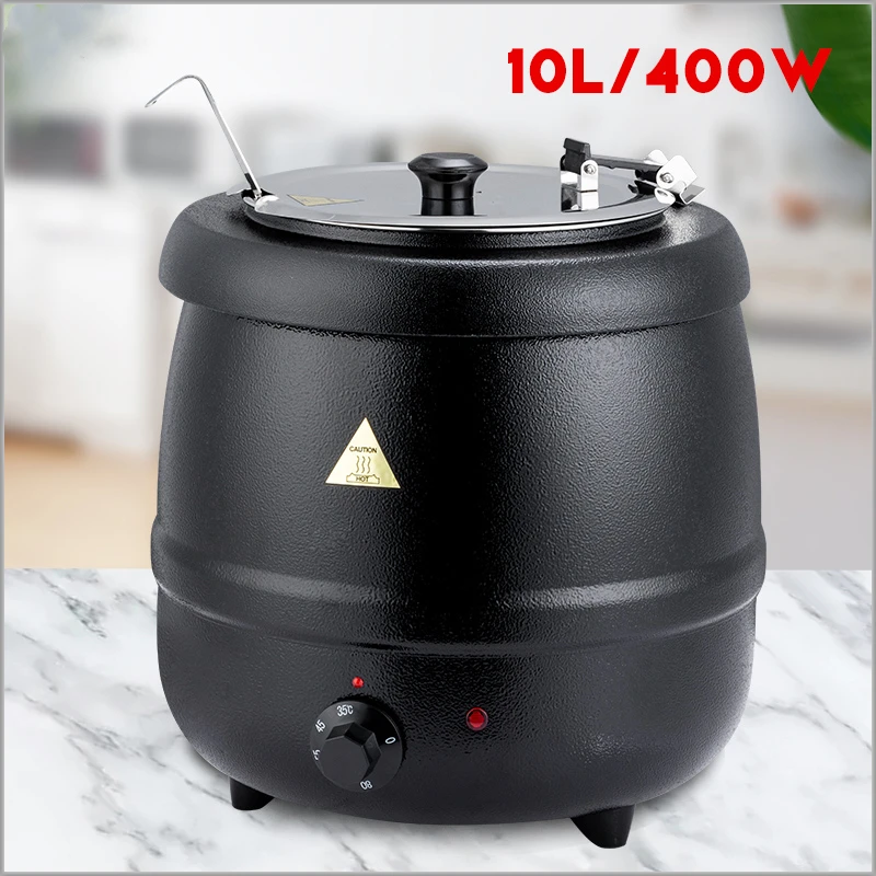 China factory wholesale buffet stainless steel 10L soup pot black electric soup kettle
