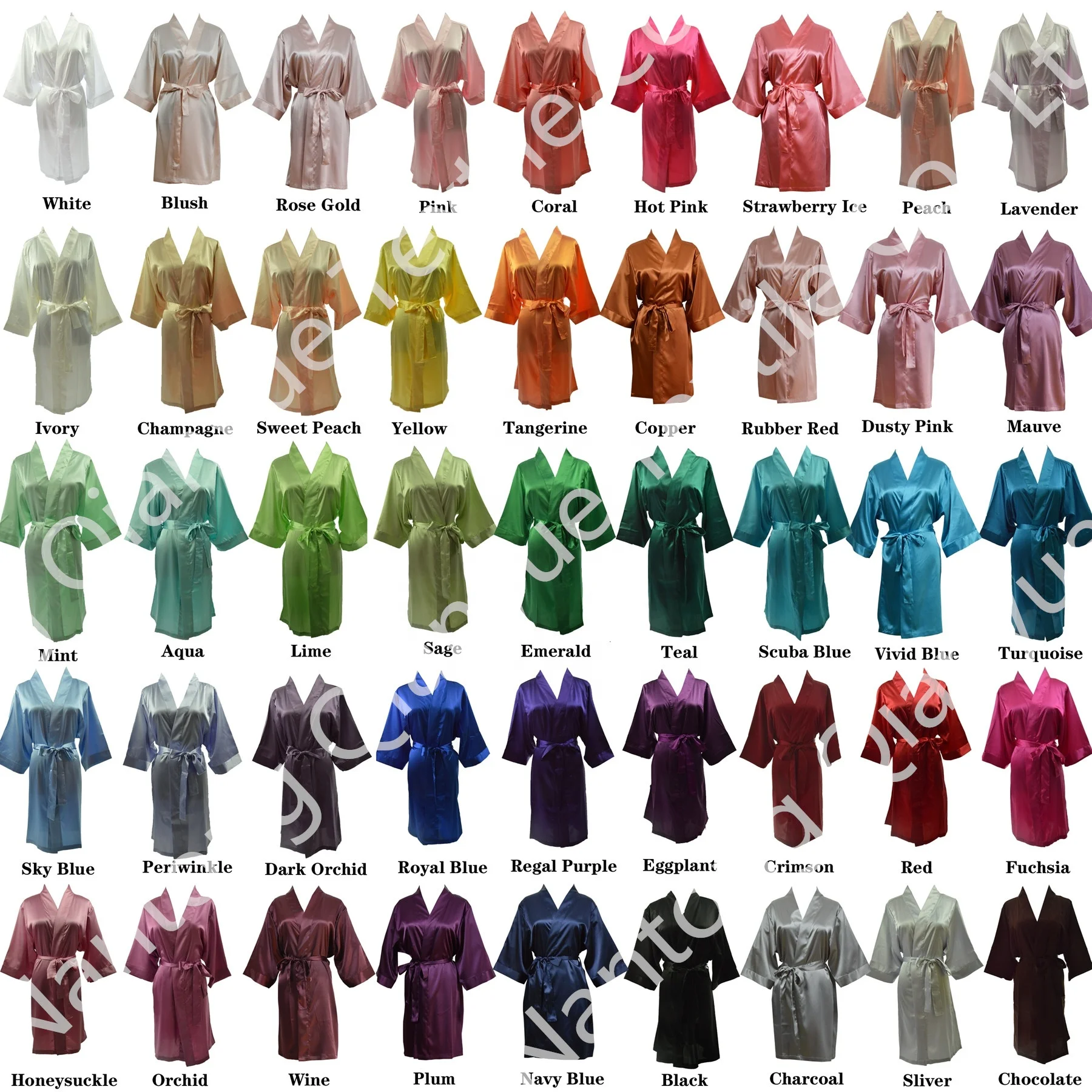 Пикантное шелковое однотонное кимоно для невесты и подружки свадебной вечеринки женское платье-халат утреннее платье
