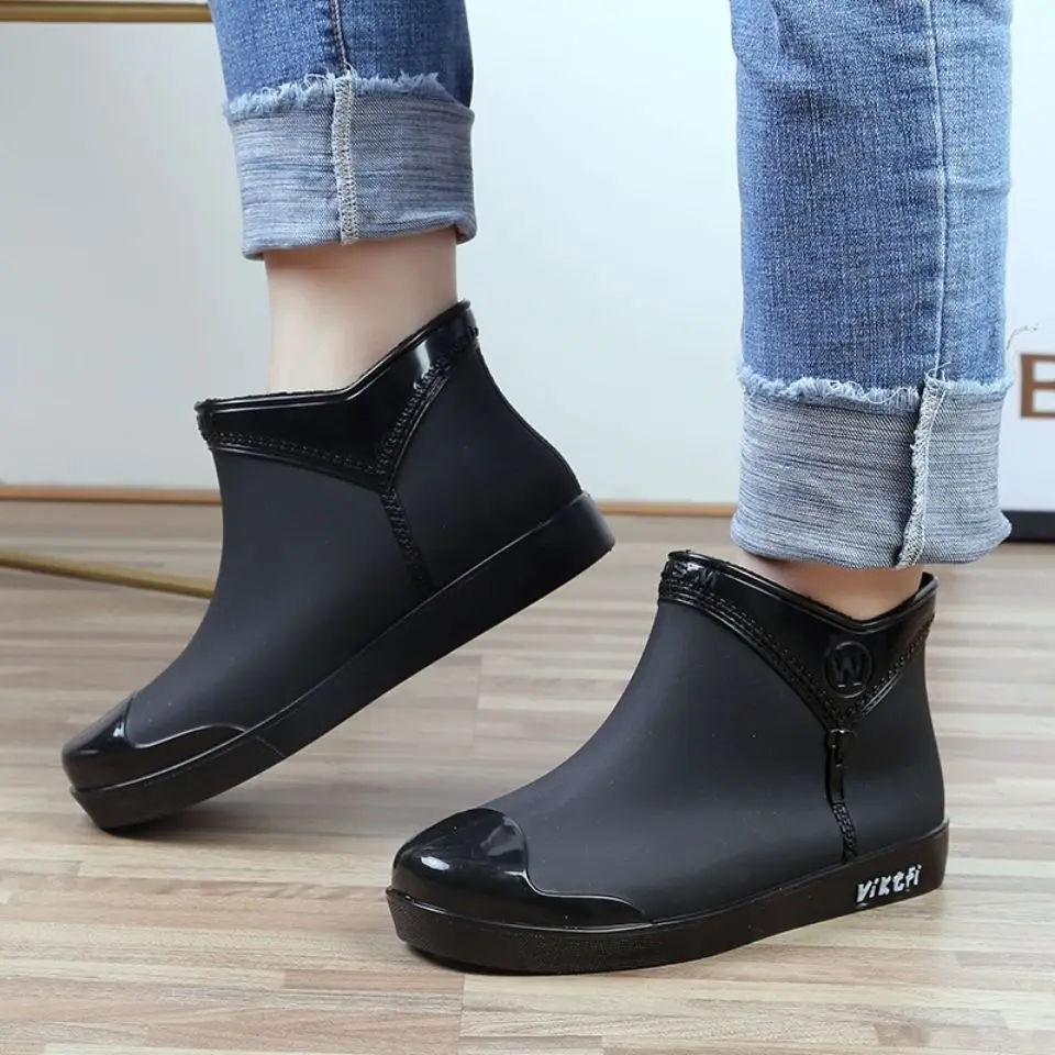 Women Waterproof Anti Slip Knee Rain Boots Fashion Style Wholesale Rubber Shoes