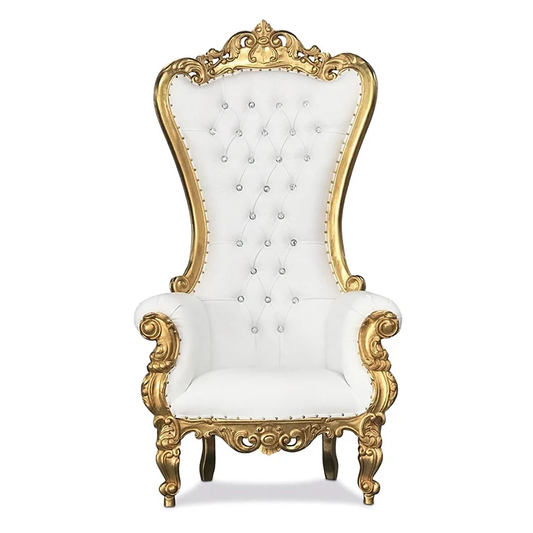 
Wholesale Party Banquet Hotel Luxury Wedding High Back King And Queen White Sofa Throne Chairs 