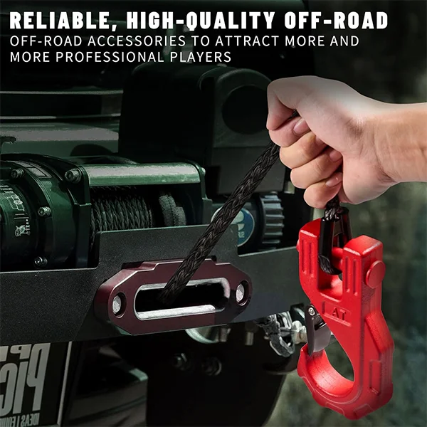 OEM 6MM*15M Towing Rope Offroad 4x4 Car Accessories Galvanized Winch Hook Synthetic Lifting Rope