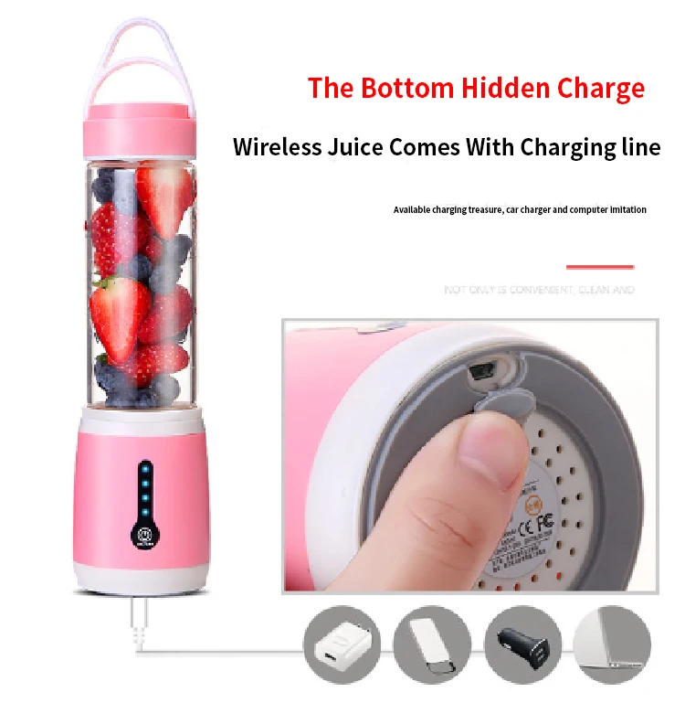 Source Factory OEM Mini Blender USB 4000mAh Rechargeable Battery Smart Personal Blender
