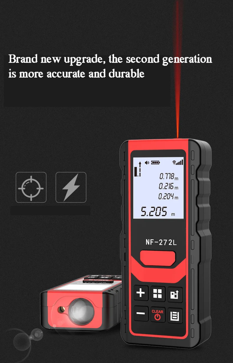 Handheld Classic Laser Measurement Rangefinder Silent Rangefinder Laser