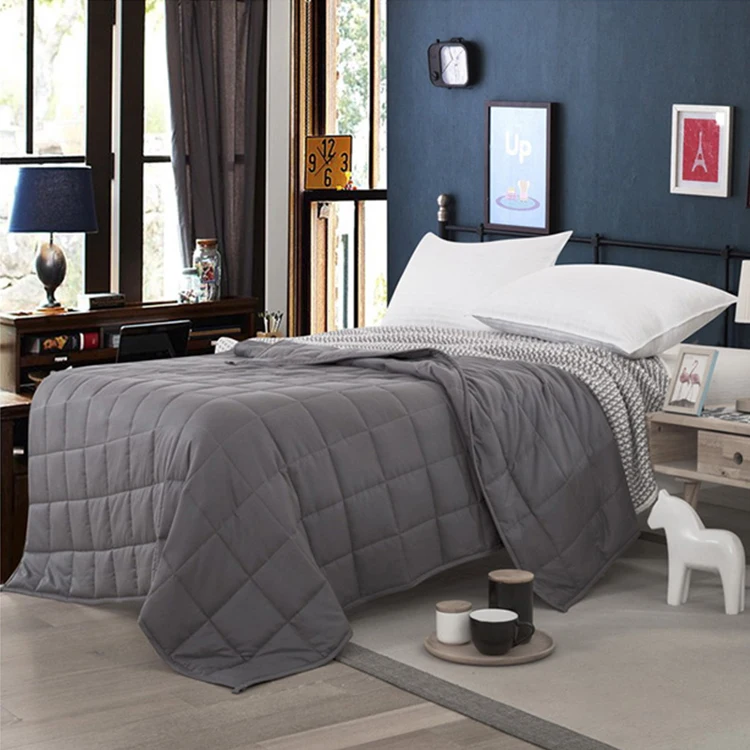 Weighted Blanket Heavy Blanket Cotton Fabric Premium Glass Beads Calm Sleep Weighted Blanket