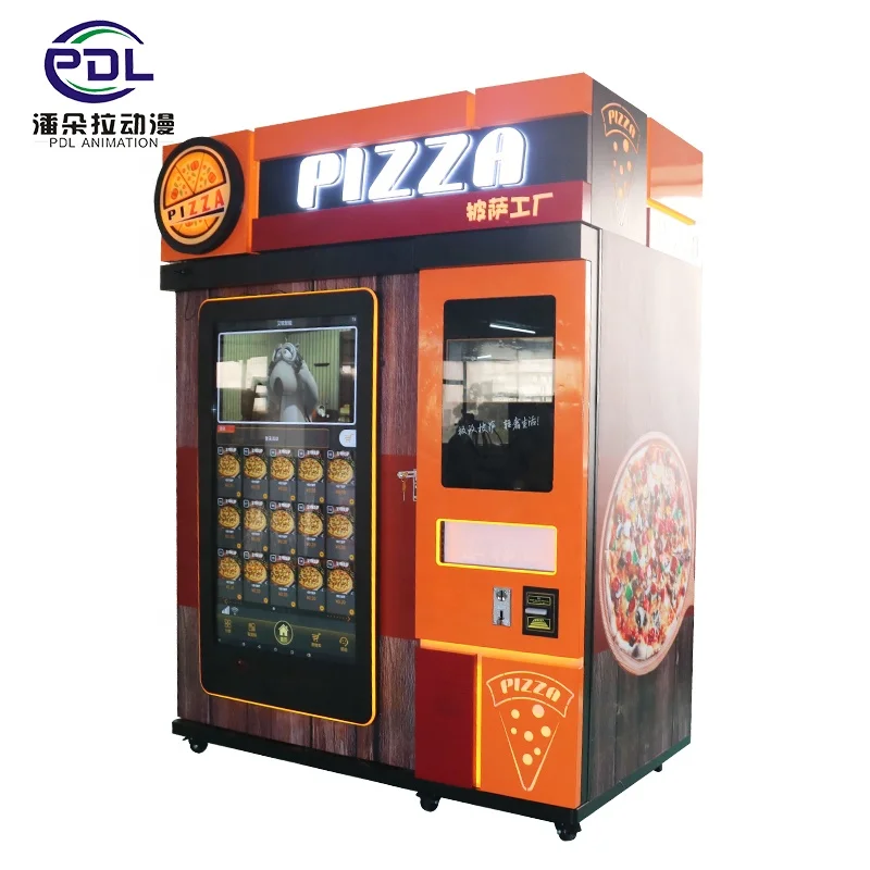 200 Capacity Unmanned Store Pizza Vending Machine Muti-Fuction Portable Electric Oven Heating Making Pizza Vending Machine