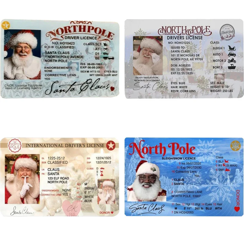 Christmas gift for kids Santa Claus sleigh license sleigh driving license