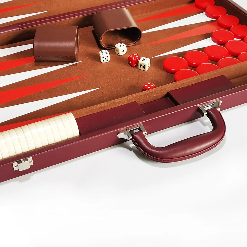 Board games  luxury backgammon set PU leather backgammon