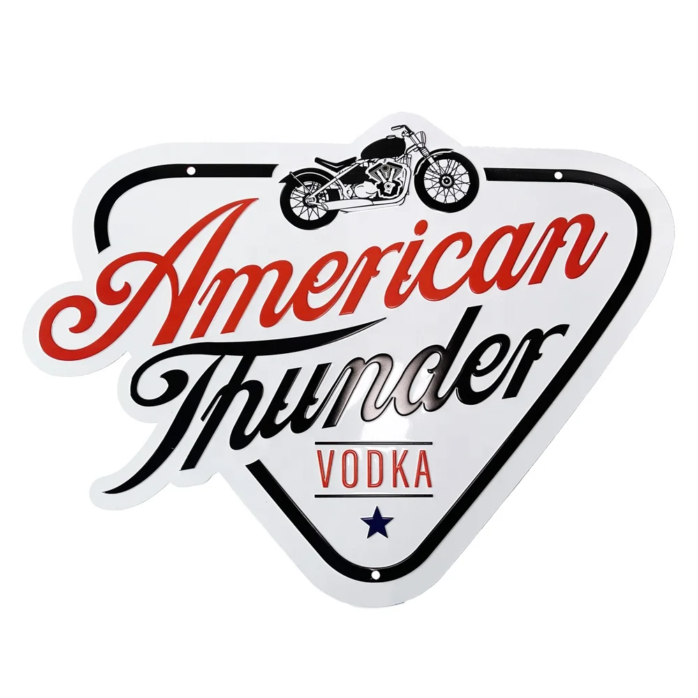 Wholesale Custom Decorative Metal Craft Signs Metal Vintage Domed Metal Tin Sign Embossed Signage