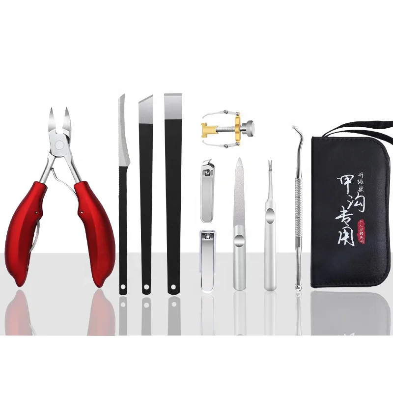 
Upgraded 11Pcs/set Ingrown Toenail Tools Kit, Premium Nail Treatment Foot Tool, Ingrown Toenail Removal Correction Clippers 