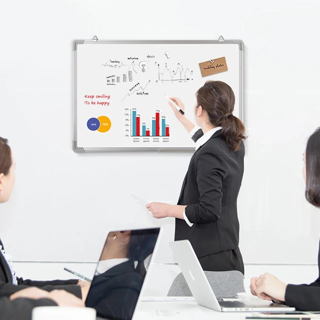 high quality Aluminum frame children office magnetic writing white board whiteboard