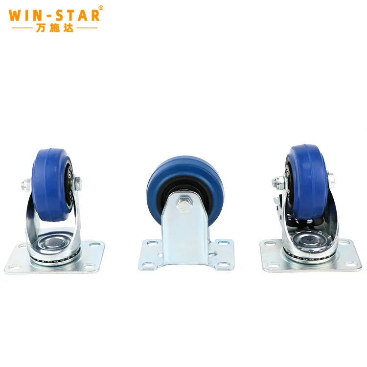 WINSTAR 3 4 5 inch heavy duty caster wheels with brake high quality industrial castors