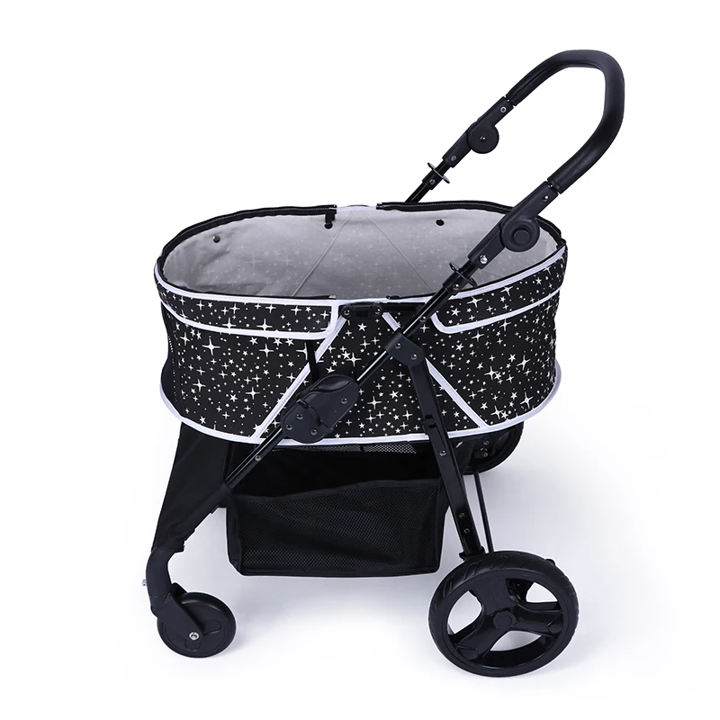Can Easily Walk in/Out 4 Wheels Pet Stroller Cat Dog Cage Stroller Dog pet Stroller for Dogs Pet