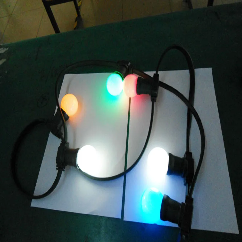 220V Flat cable E27 rubber belt light 100 meters 100 lamp base E27 G45  light belt for street lighting