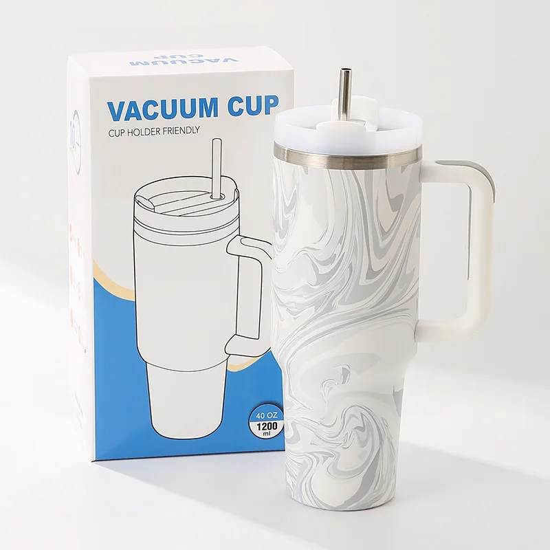 Hot Sale 40oz Insulated Stainless Steel Vacuum Tumbler Cup Travel Camping Double Wall Stainless Steel Tumbler With Handle