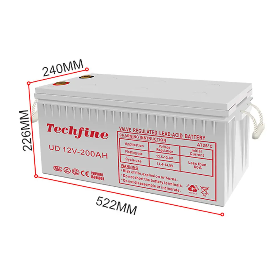 Factory Good Quality 12v 200ah lead acid dry battery 12v 200ah valve regulated lead acid battery for ups