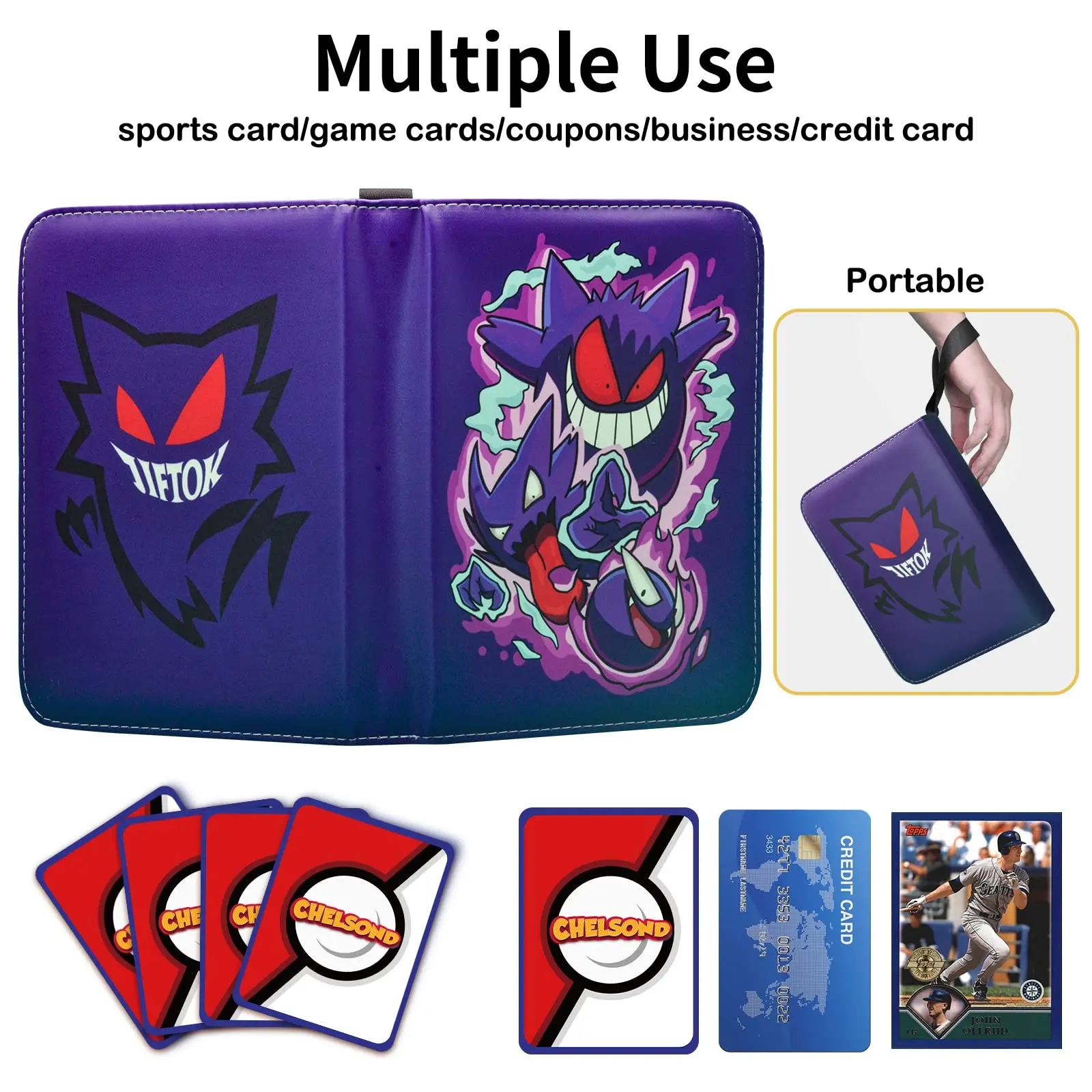 mini anime girls dragon ball z gengar mewtwo eevee charizard pikachu hockey display storage album book binder for trading cards
