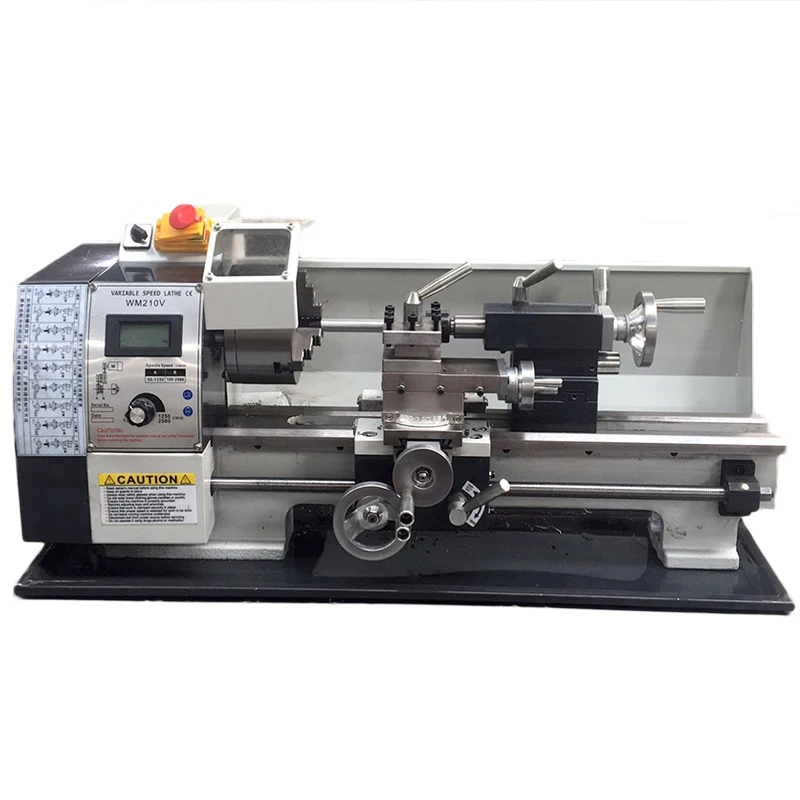 850W Brushless Motor Metal Lathe All Steel Gear Lathe Machine 38mm Spindle Bore Hole +125mm Chuck Mini Lathe Machine
