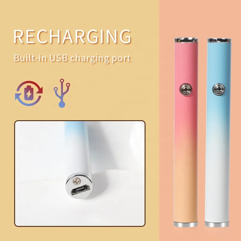 UKETA wholesale smoke accessories preheat 350mah 650mah 900mah 1100mah LED rechargeable battery pen USB ciga rette lighter