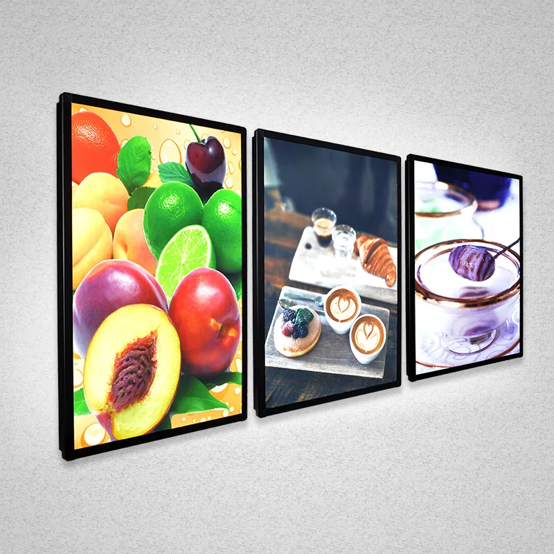 ice cream menu board led store front lightbox lighting  frames