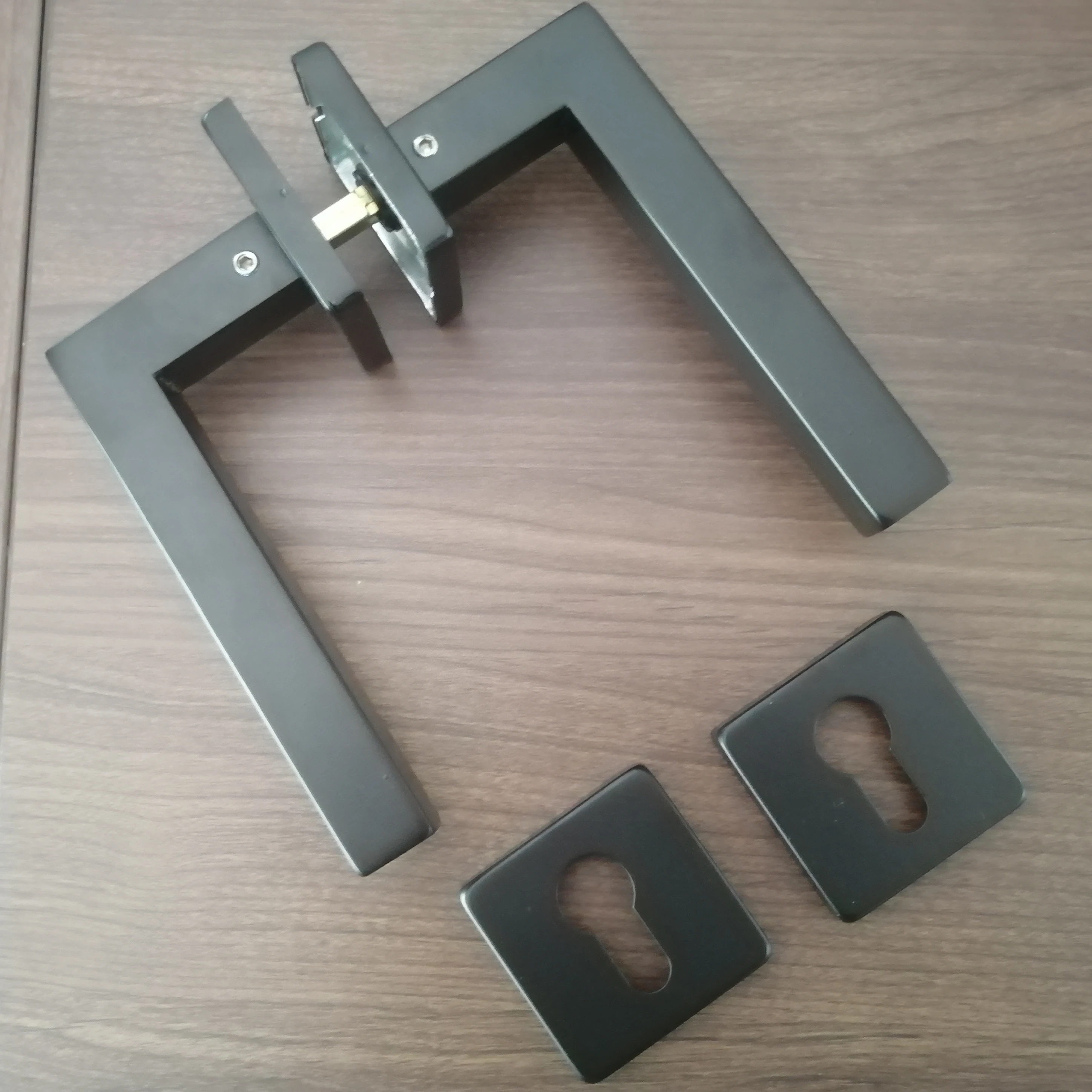 Door Handle Manufacturer Square Cover Handle  Stainless Steel Black Matte Door Handle