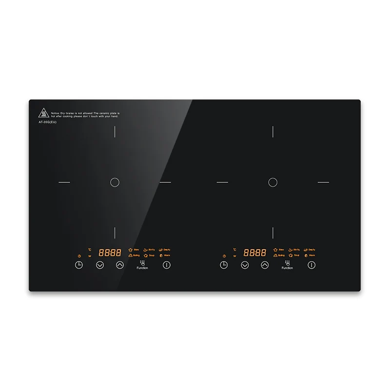 half-bridge high quality wholesale multi cooking functions 220-240V 3500W 2 burners induction cooktop with 2 set IGBT