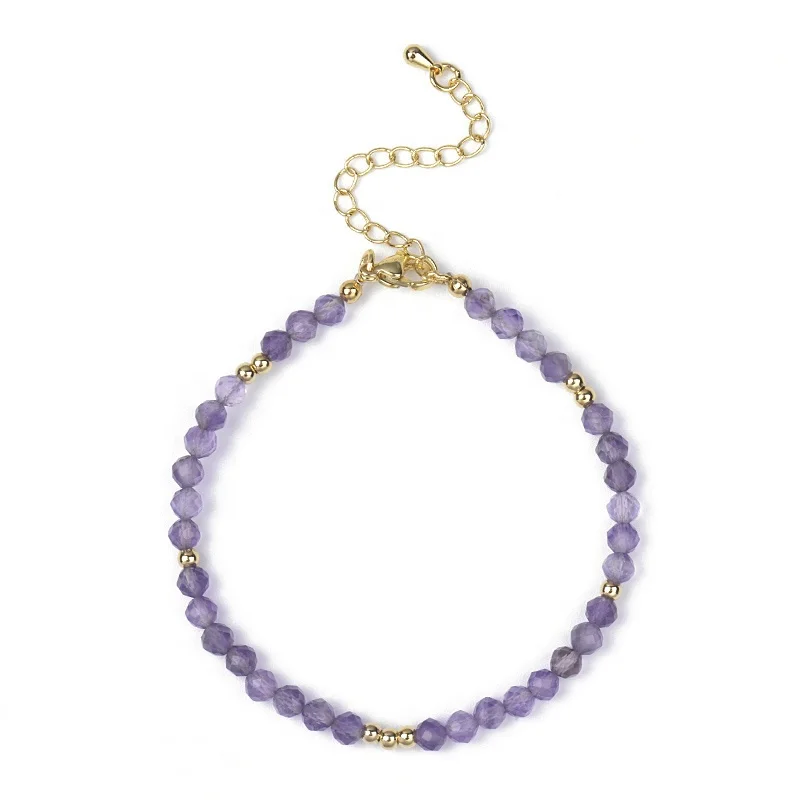 Cliobeads Lobster Clasp Brass Bracelet 4mm Mookaite Morganite Obsidian Small Nature Stone Beads Bracelets