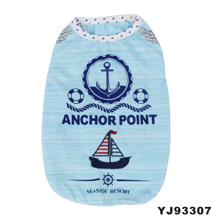 Производство Дешевые Яркие летние Одежда для собак с океан Стиль в логотип