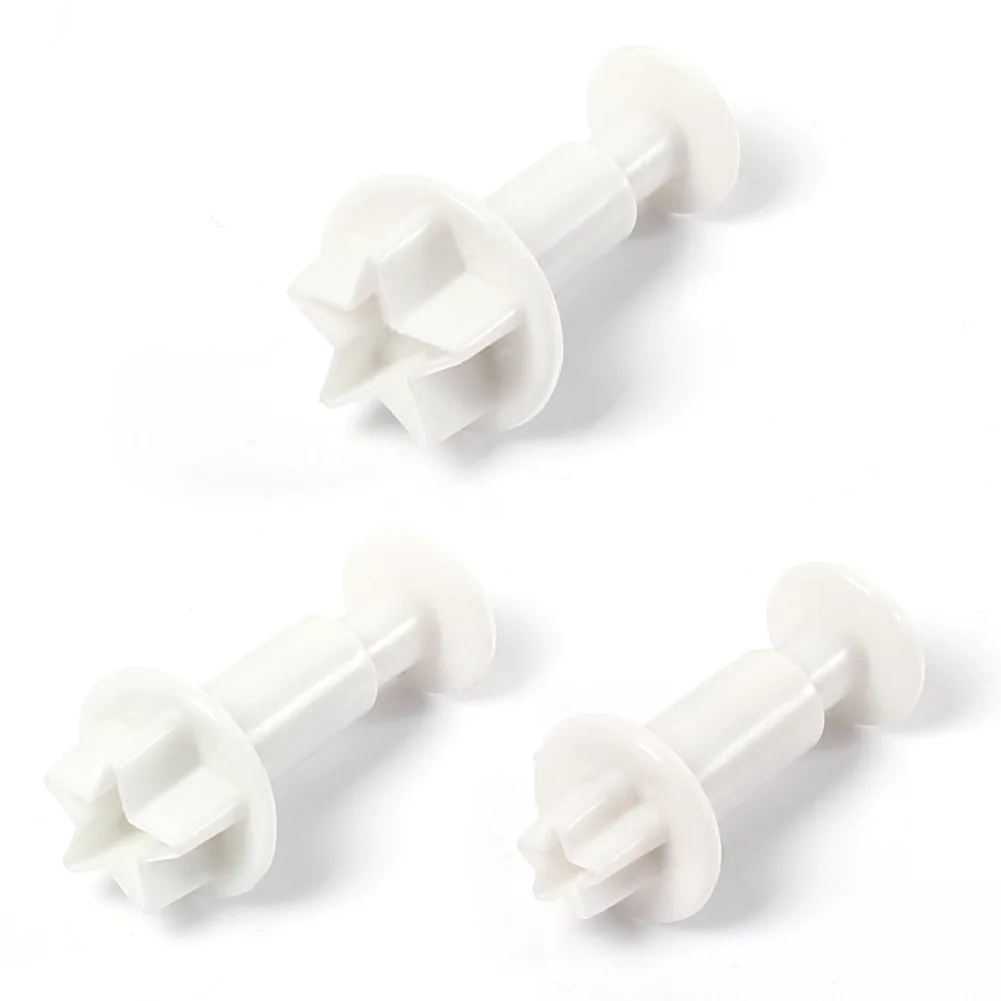 Cake fondant 3pcs small star spring press molding tool DIY baking tool five-pointed star biscuit mold