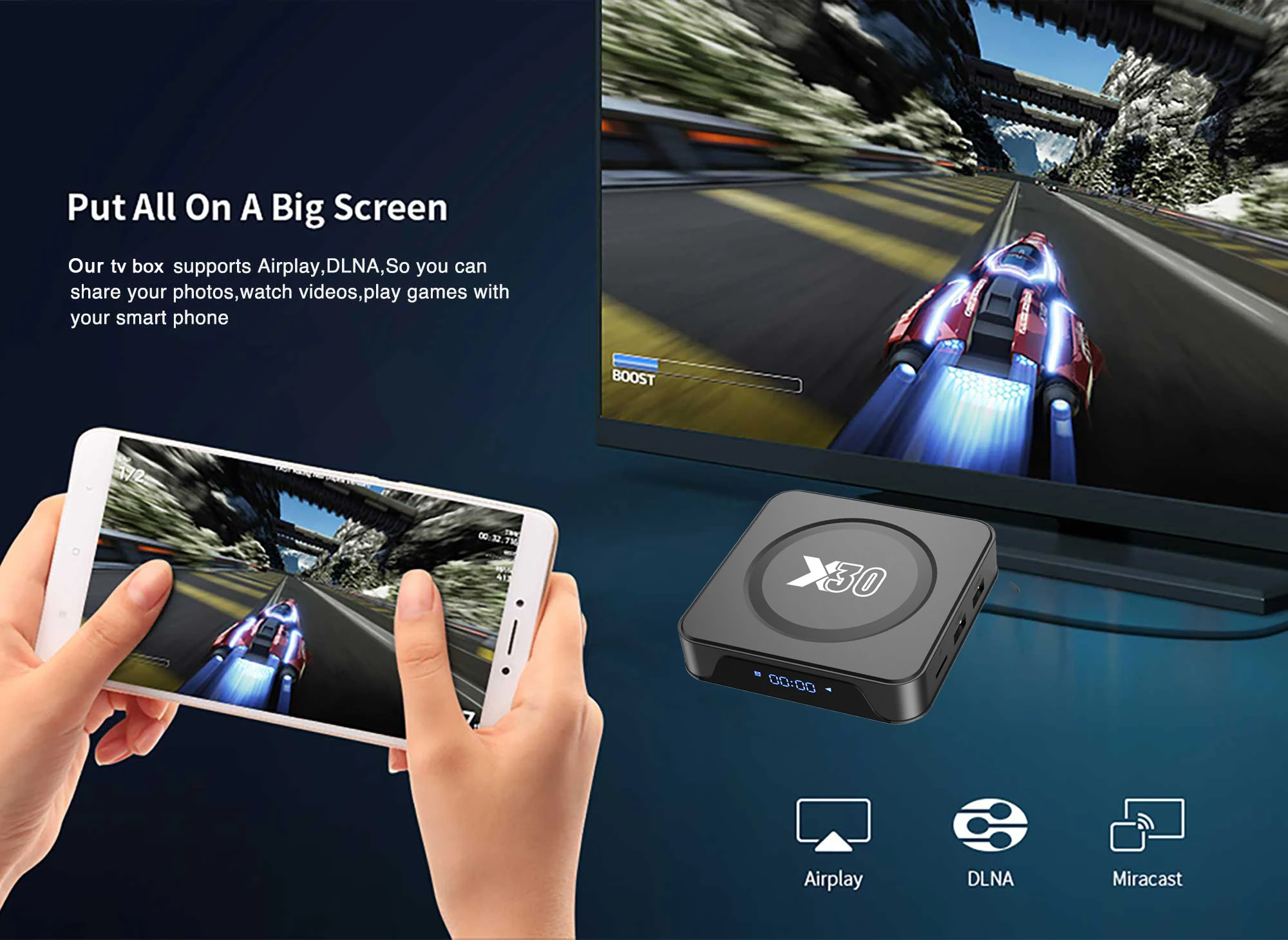 Wholesale TV Box X30 Android 12 H618 Chipset 5G Wifi 2GB 16GB 4Gb 32gb H618 Set Top Box 4K ip tvbox