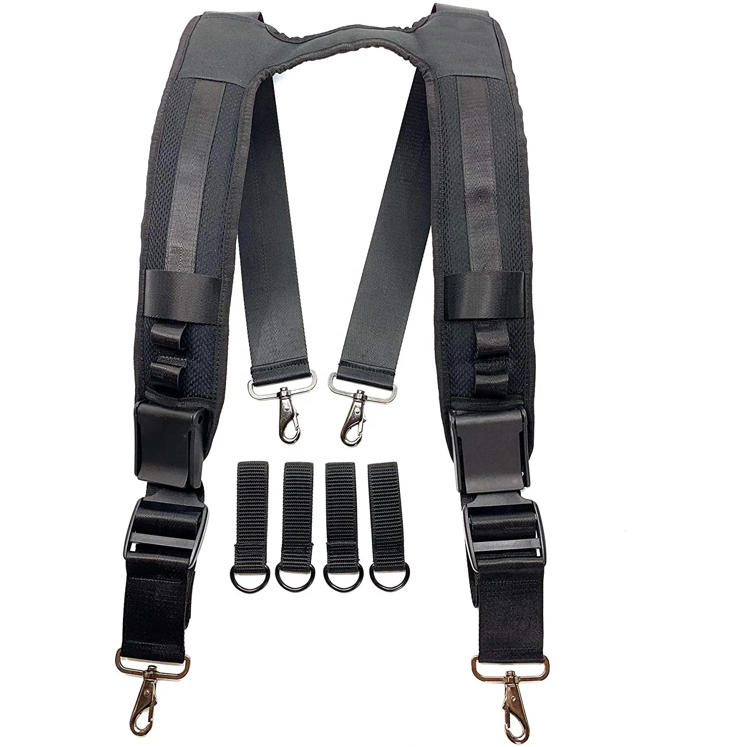 Heavy Duty Tool Belt Suspenders Duty Belt Harness With Attachment Loops Adjustable Buckles Extra-Durable Nylon Work Suspenders