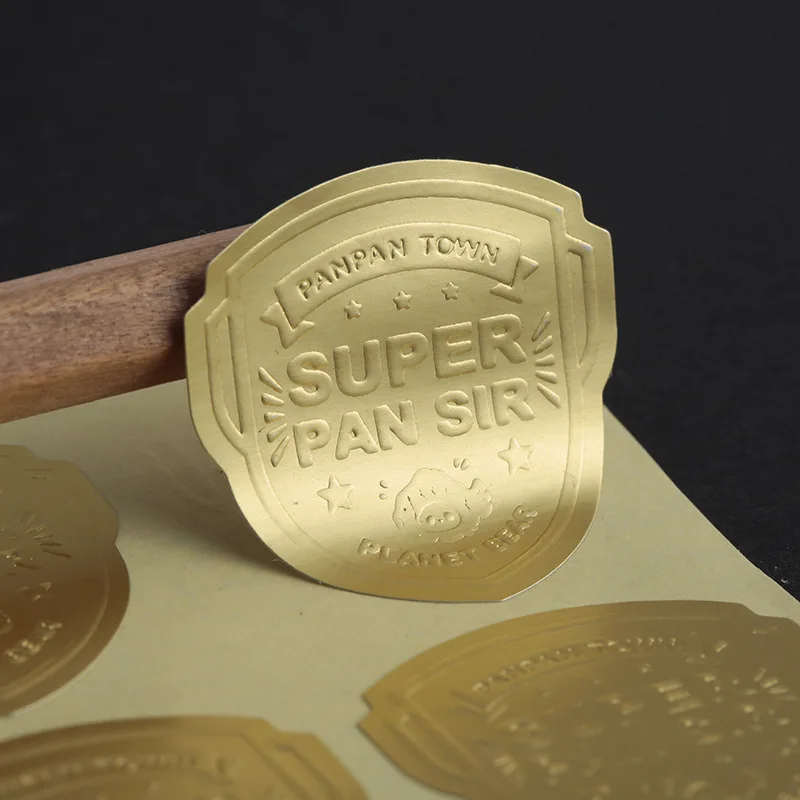 Customized embossed stickers waterproof self-adhesive label stickers