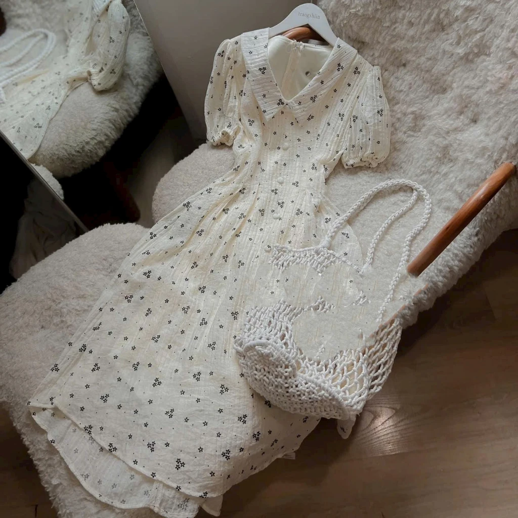 High Quality Foam Floral Dress Green Vina Custom Size Odm Packed In Bag Vietnam Manufacturer 2024