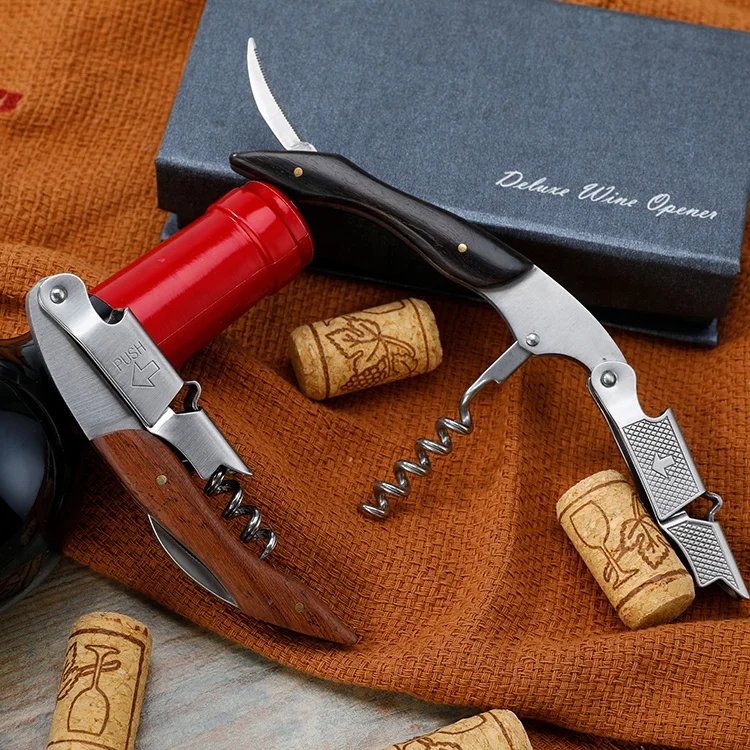 Popular Design Wine Bottle Opener Personalised Metal Screw Wine Opener Easy Grip