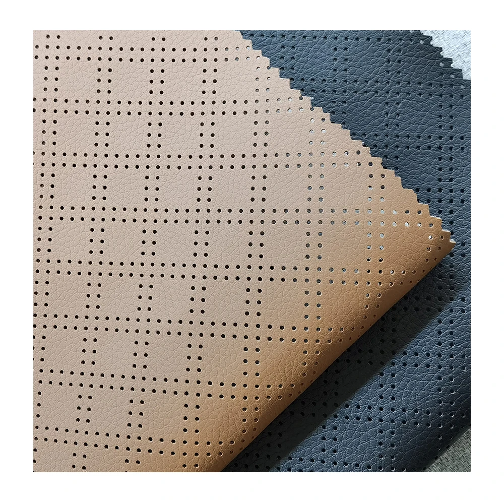 
Wholesale factory outlet punched PVC Leatherette for Car seat Cover automotive upholstery leather sofa Leather 