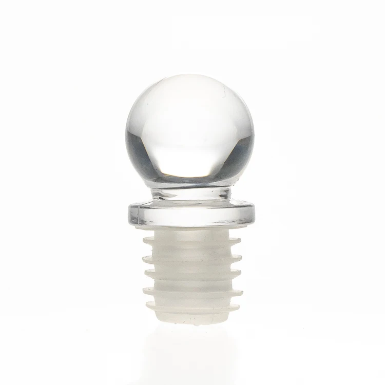 glass ball shaped cork stopper for bottle