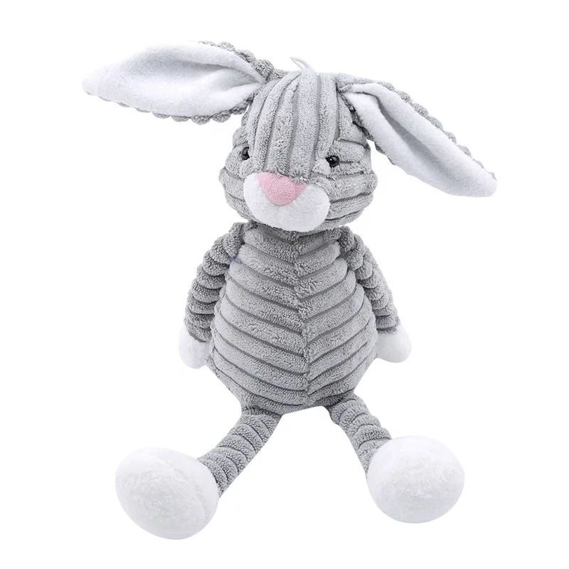Wholesale plush baby doll soft animal striped cotton doll newborn gift bunny plush custom dog toy
