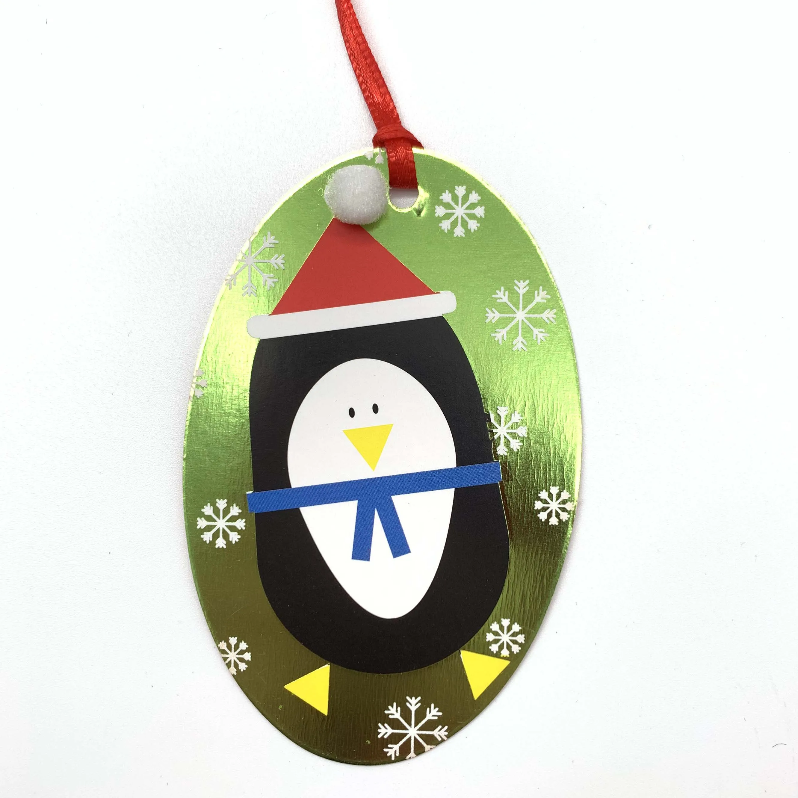 2022 new designs Snowman 3D Handmade Foil Glitter Christmas Gift Tags Hanging Tags