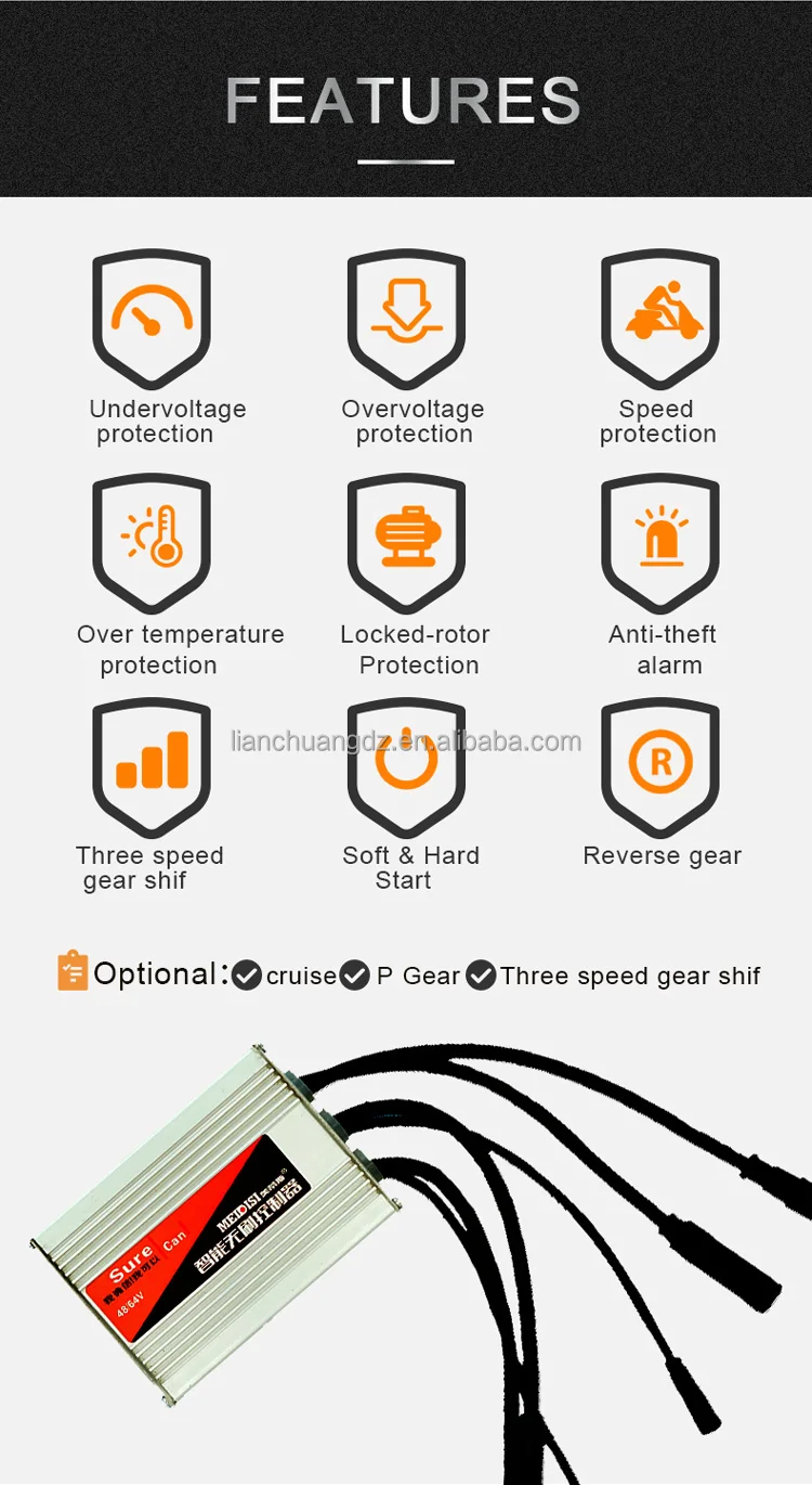 MEIDISI 36v 500w electric scooter Motion controller DC brushless dual Driver bldc controller