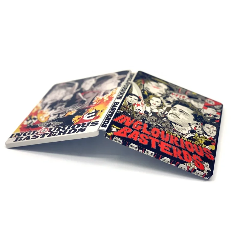 Wholesale rectangular standard metal custom printing DVD CD tin box with plastic intray