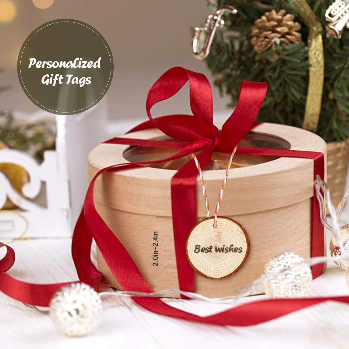 DIY Unfinished Natural Round Pine Wood Slices for Crafts Wooden Decoration Signs Tree Bark Log Circle For Christmas DIY Crafts