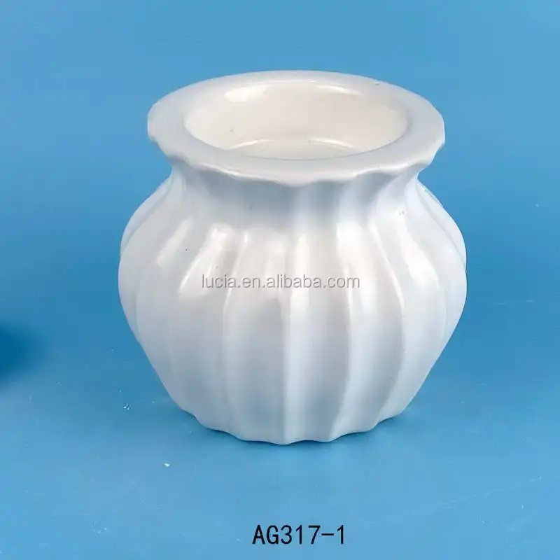 Wholesale Ceramic Candle Holder Tealight Burners Porcelain Jar For Home And Hotel